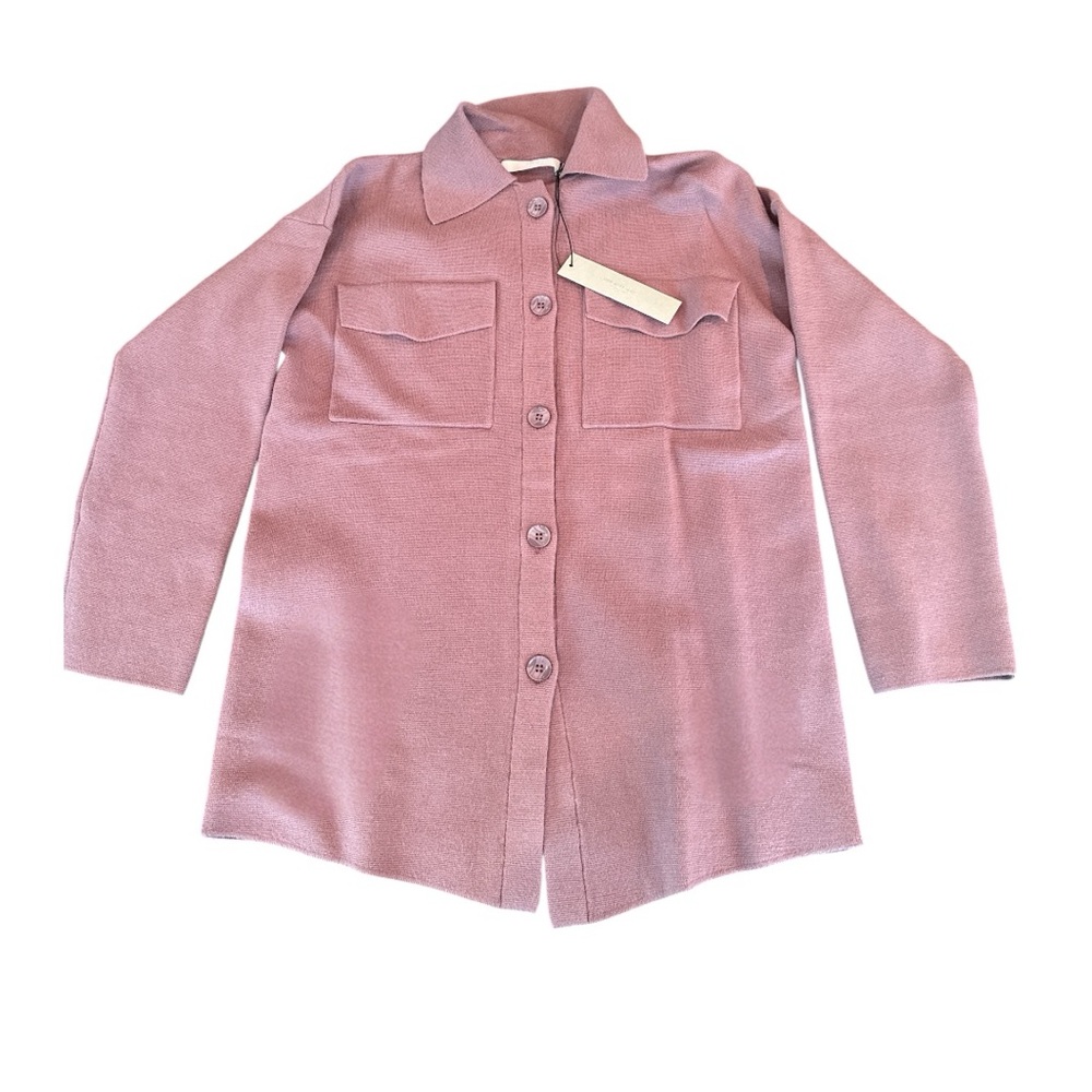 One Gray Day Los Angeles Button-Up Shacket Sweater XS NWT